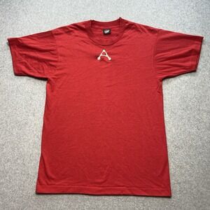 Vintage Screen Stars Single-Stitch Letter A Red T-Shirt Size L Single Stitch USA
